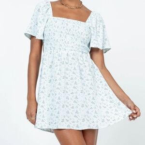 princess polly summer nights blue floral size 8 dress
